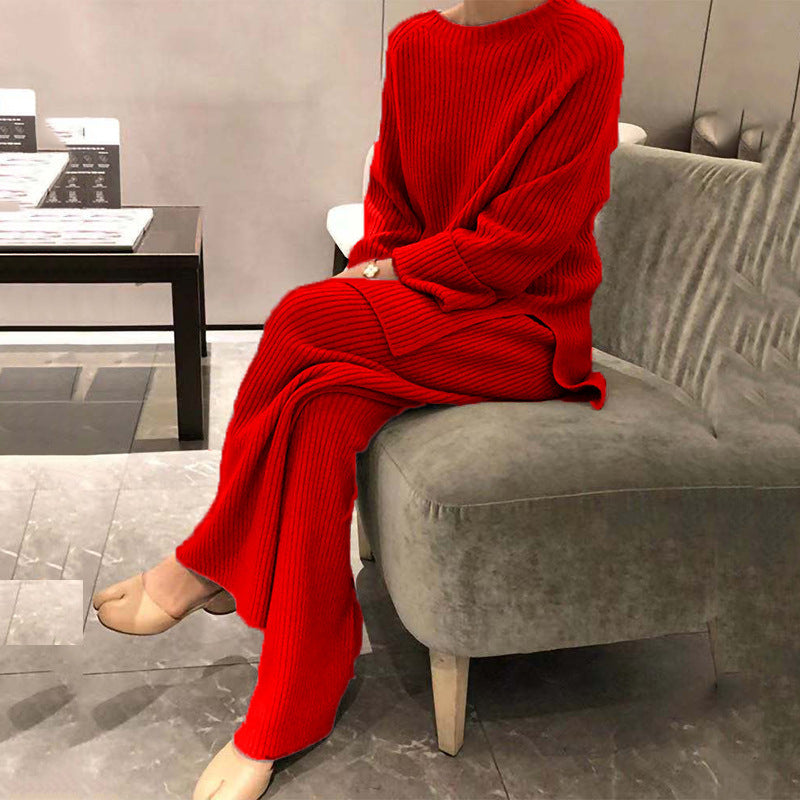 Women's Knit Two-Piece Set | Casual Knitted Sweater Outfit