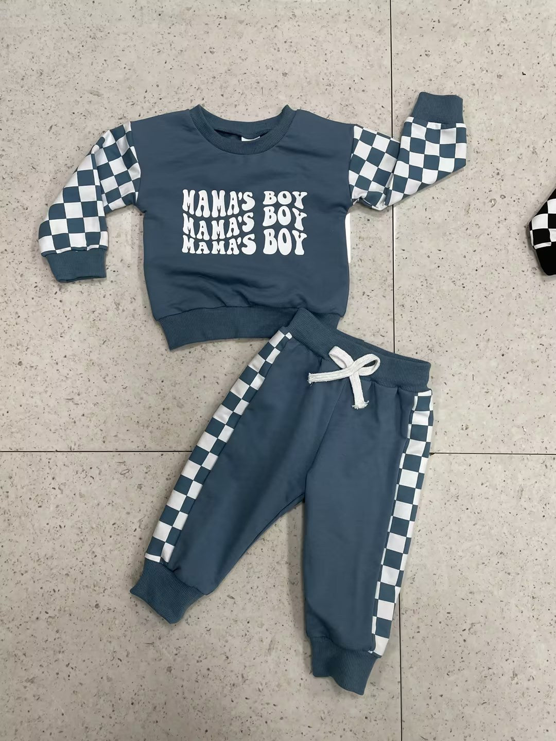 Kid's Plaid Sweater Set | Long-Sleeve Printed Outfit