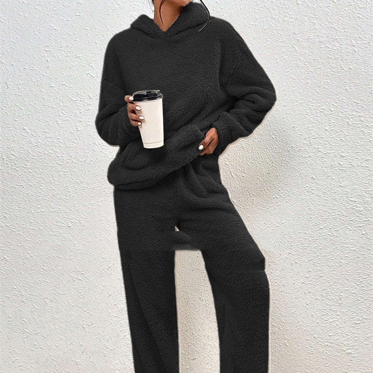 Women's Fleece-Lined Hooded Tracksuit | Cozy Two-Piece Set
