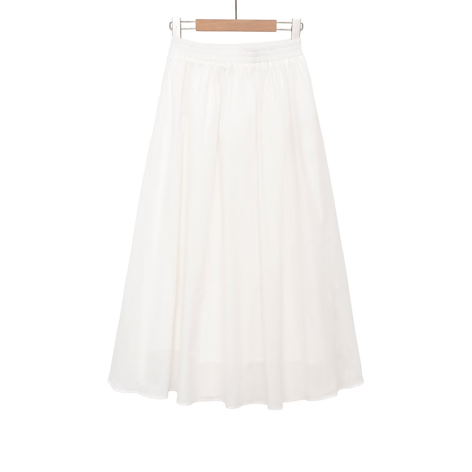 Women's Elastic-Waist A-Line Midi Skirt - Three Colors