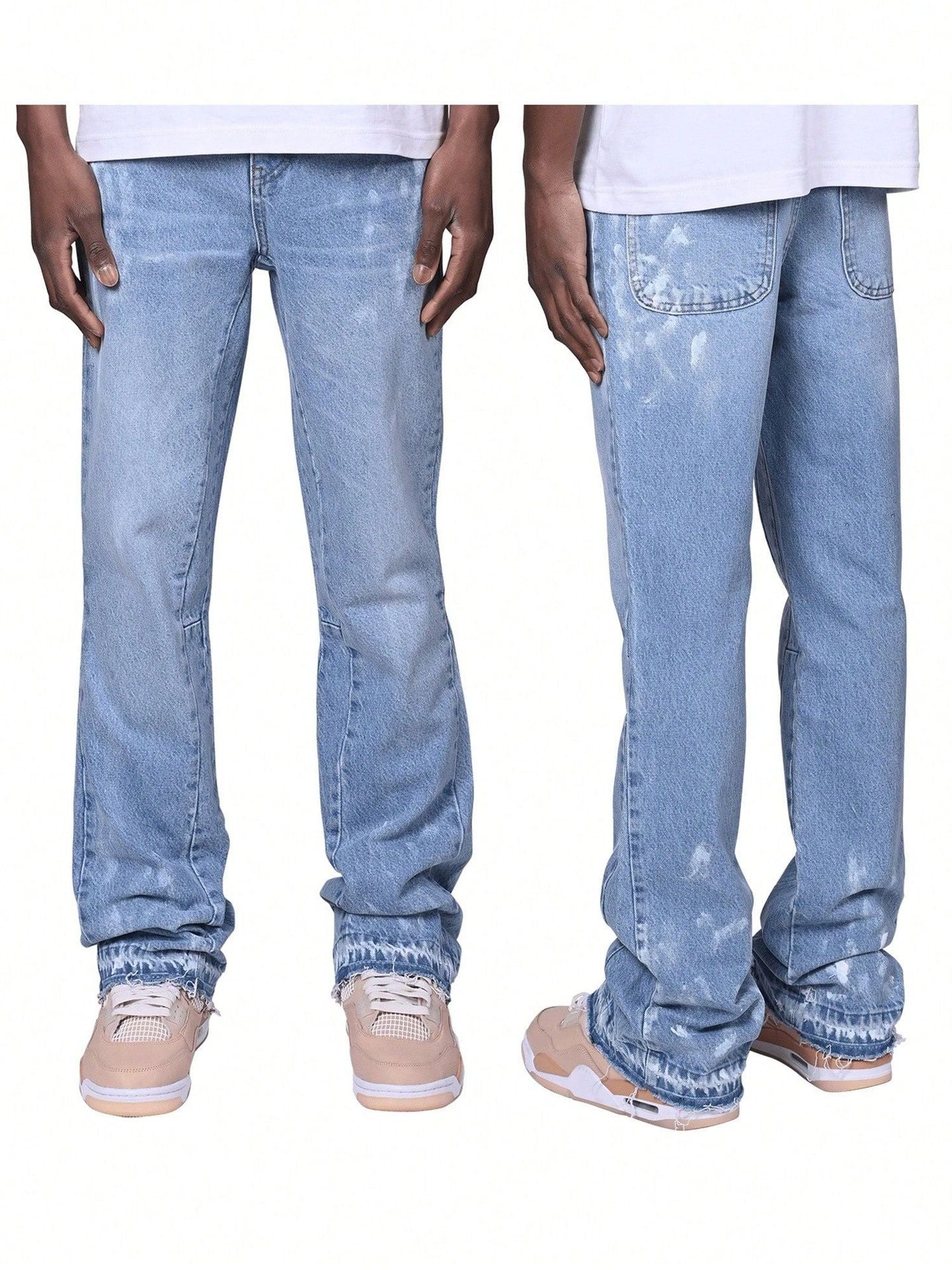 Men's Cotton Straight-Leg Jeans - Mid Rise, Slight Stretch