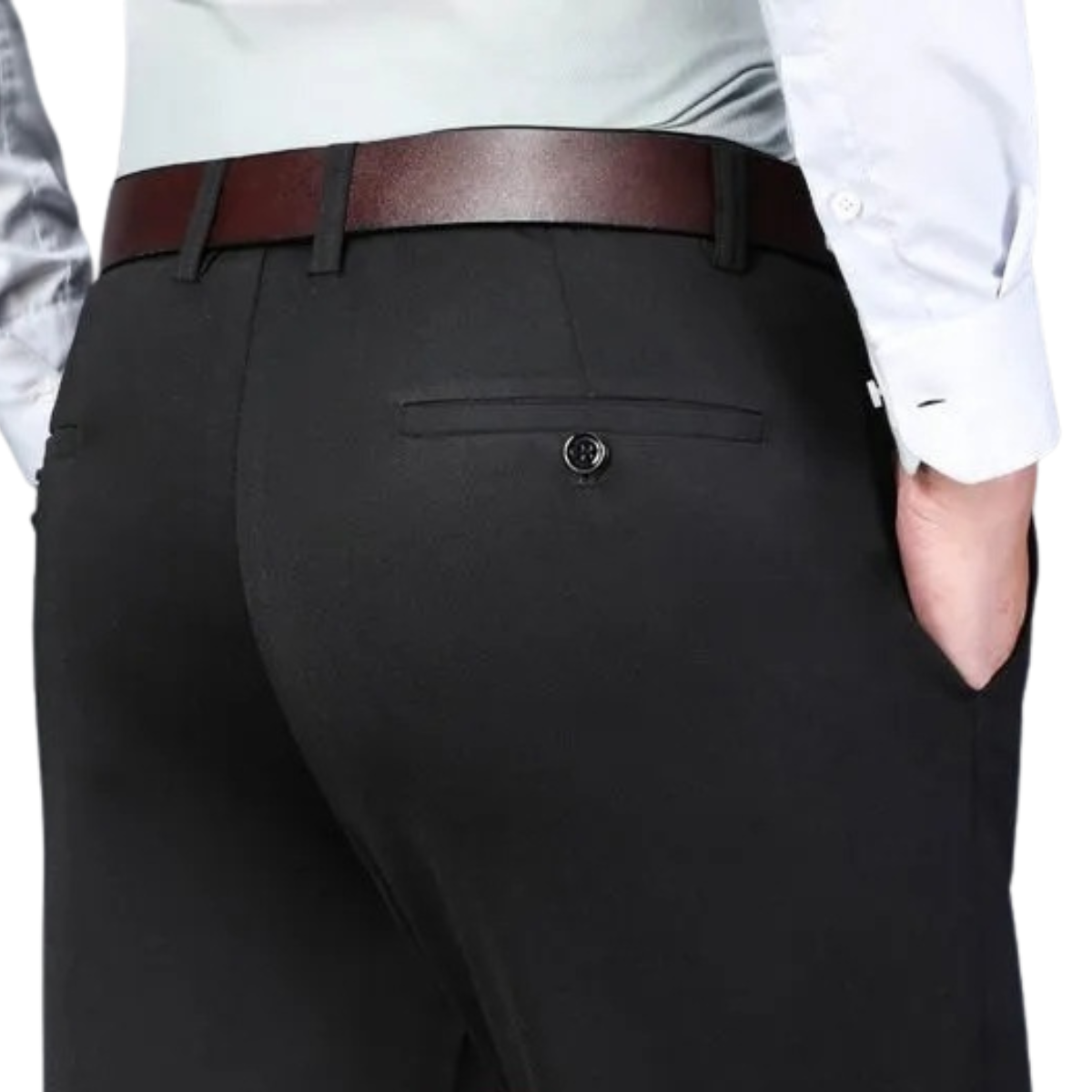 Men's Non-Iron Straight Leg Dress Pants – High Elasticity Trousers