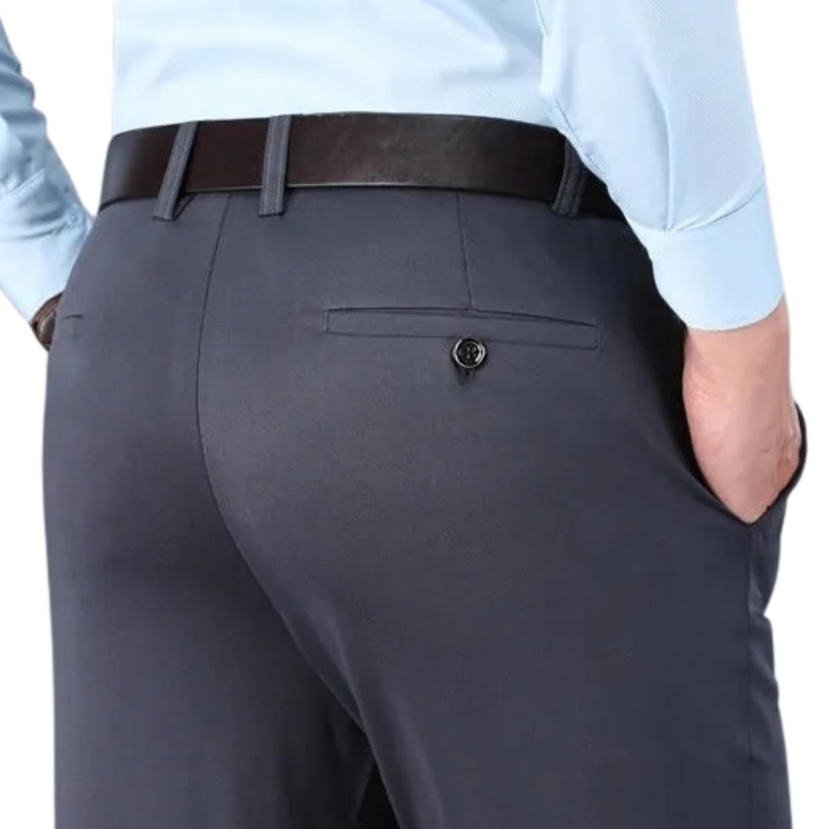 Men's Non-Iron Straight Leg Dress Pants – High Elasticity Trousers
