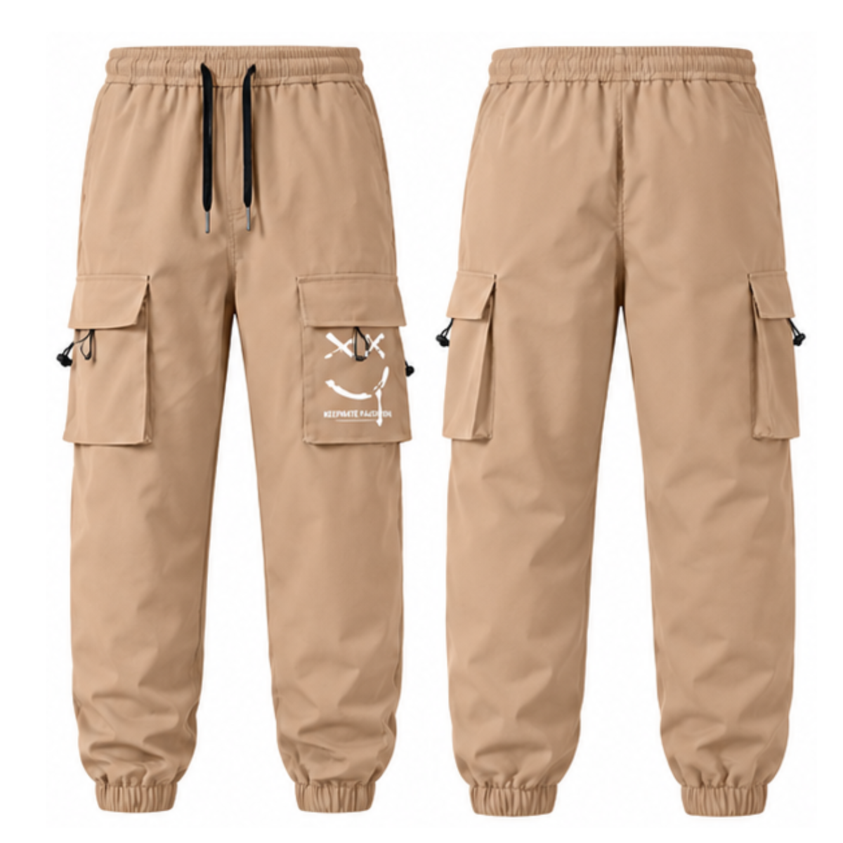 Men's Straight-Leg Ankle-Tied Pants - Wear-Resistant Casual Trousers