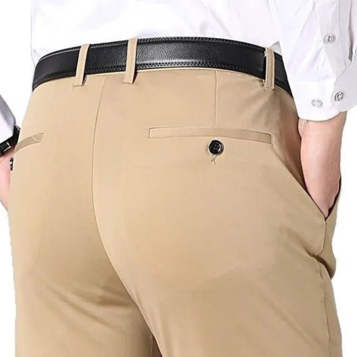 Men's Non-Iron Straight Leg Dress Pants – High Elasticity Trousers