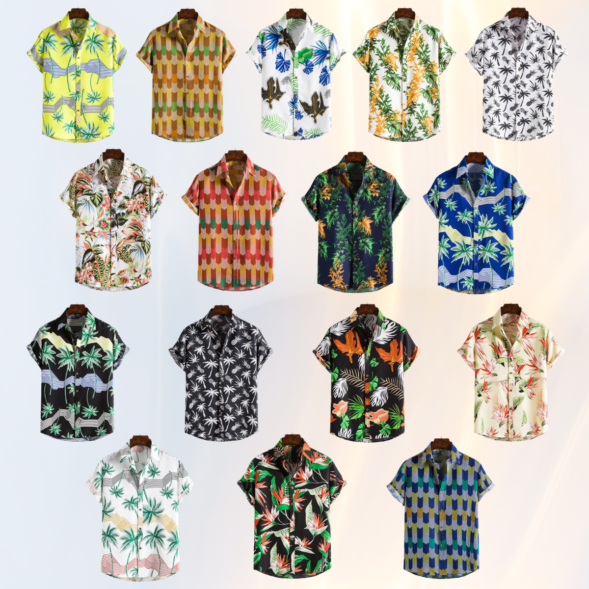 Men's Short Sleeve Floral Hawaiian Shirt – Slim Fit Beach Top