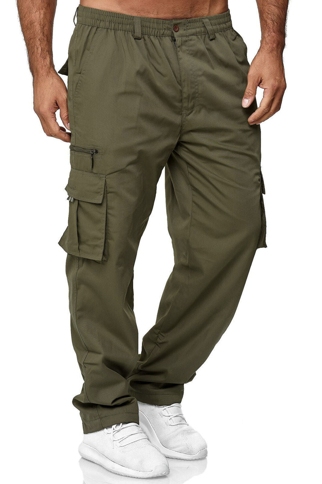 Men's Cargo Pants | Multi-Pocket Loose Straight Fit