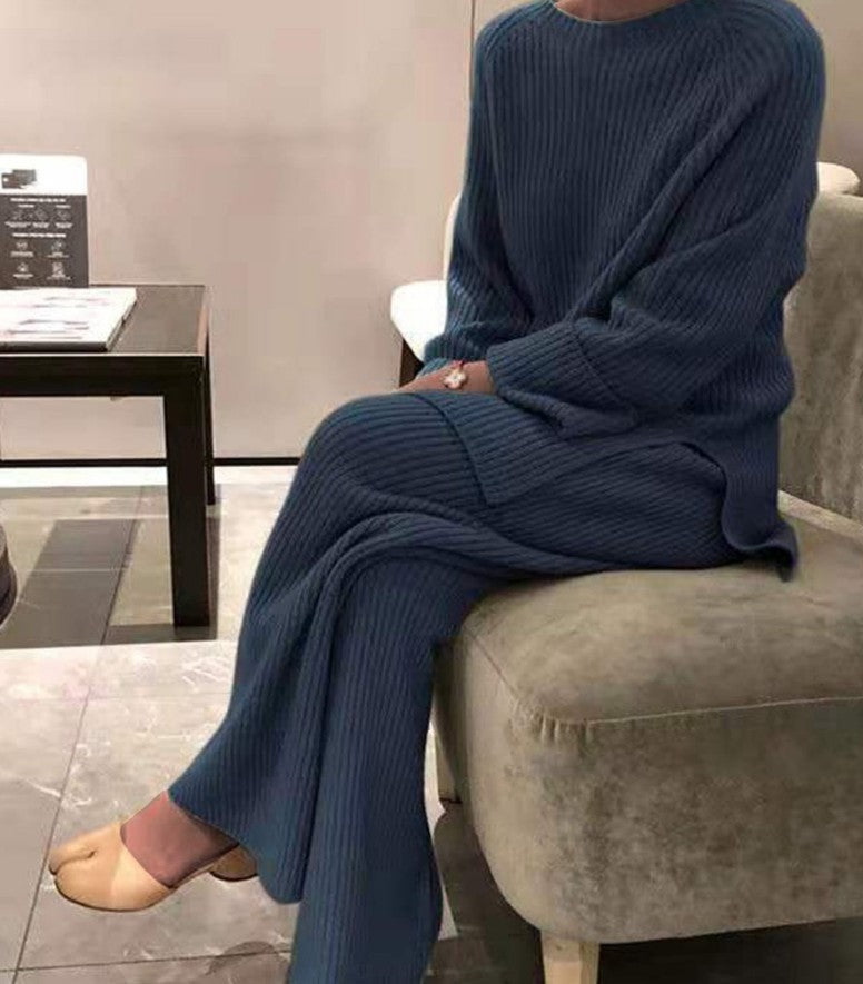 Women's Knit Two-Piece Set | Casual Knitted Sweater Outfit
