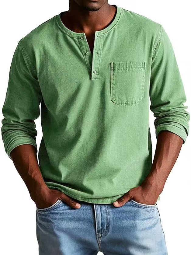 Men's V-Neck Long Sleeve Top