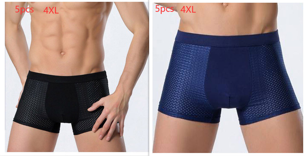 Men's Ice Silk Boxer Briefs | Breathable Mesh Underwear