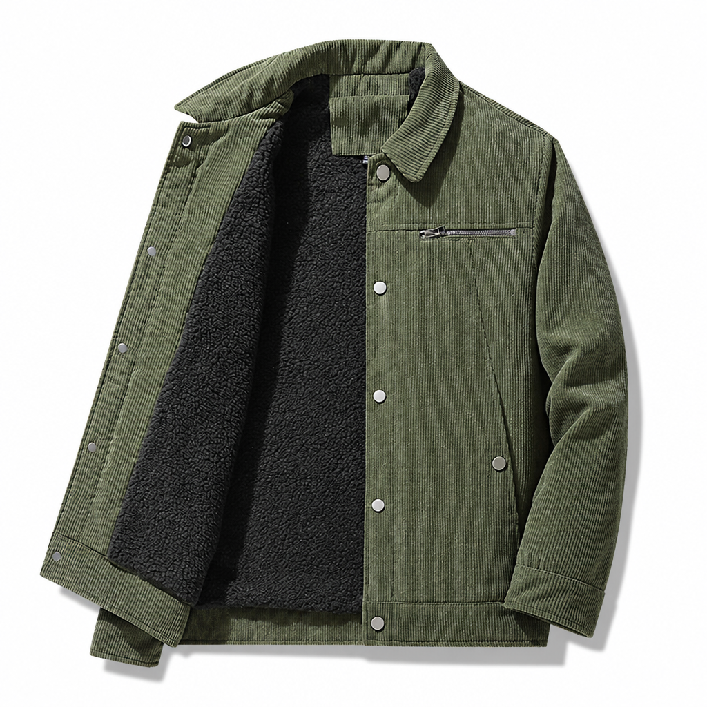 Army Green lined jacket without fire graphic