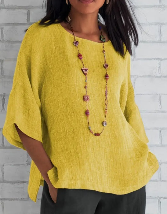 Women's Casual Blouse - 3/4 Sleeve