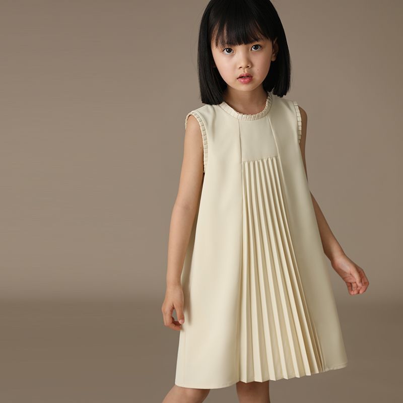 Girls' Cotton Linen Dress | Sleeveless Summer Style
