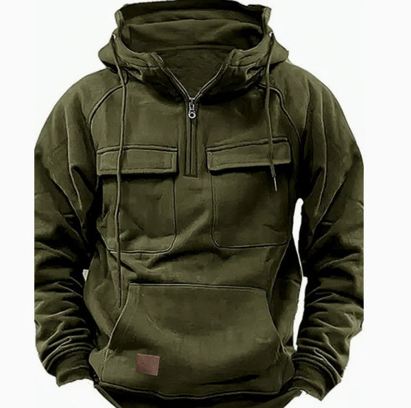Men Fleece Sweatshirt with Pockets