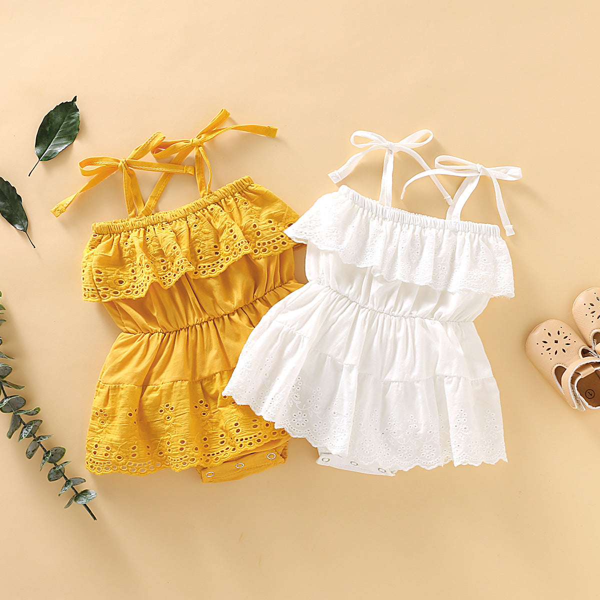 Baby Girl Sling Romper | European & American Style One-Piece