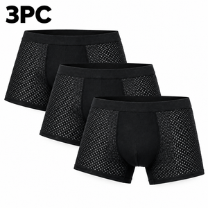 Black Ice Silk Boxer Briefs 3PC