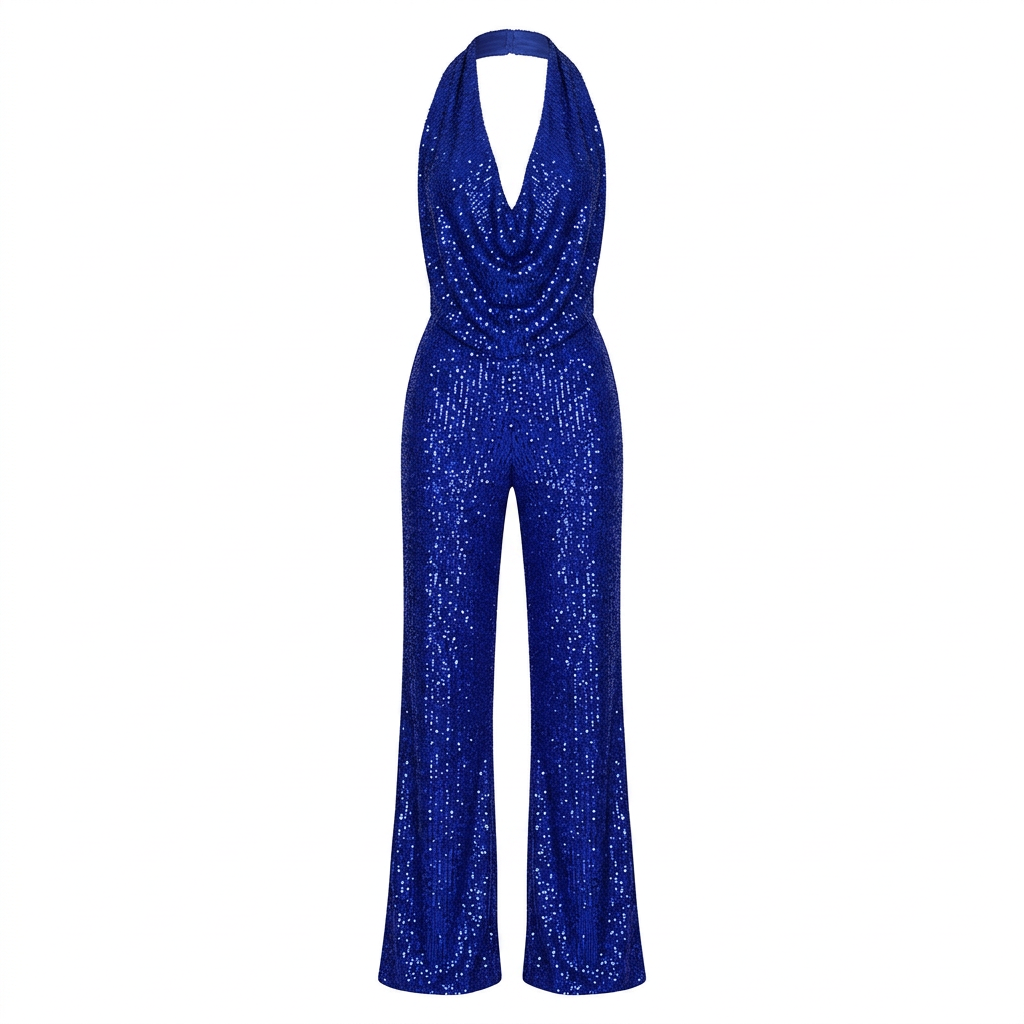 Blue jumpsuit without a model