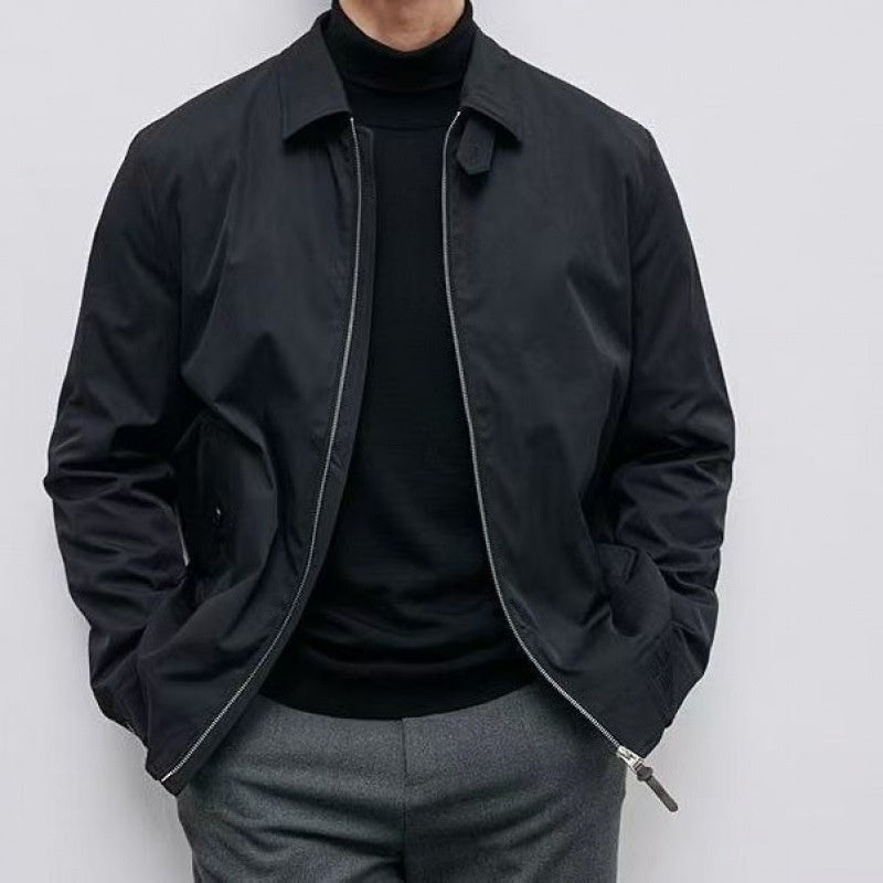 Men's Slim Fit Long Sleeve Jacket - British Style Vinylon Blazer