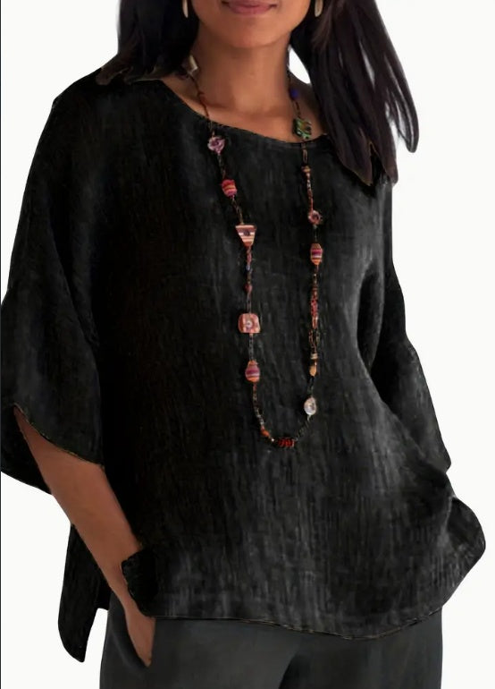 Women's Casual Blouse - 3/4 Sleeve
