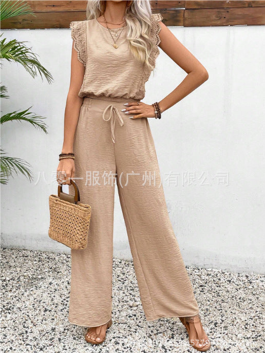 Women's Sleeveless Vest & Trousers Set | European & American Style