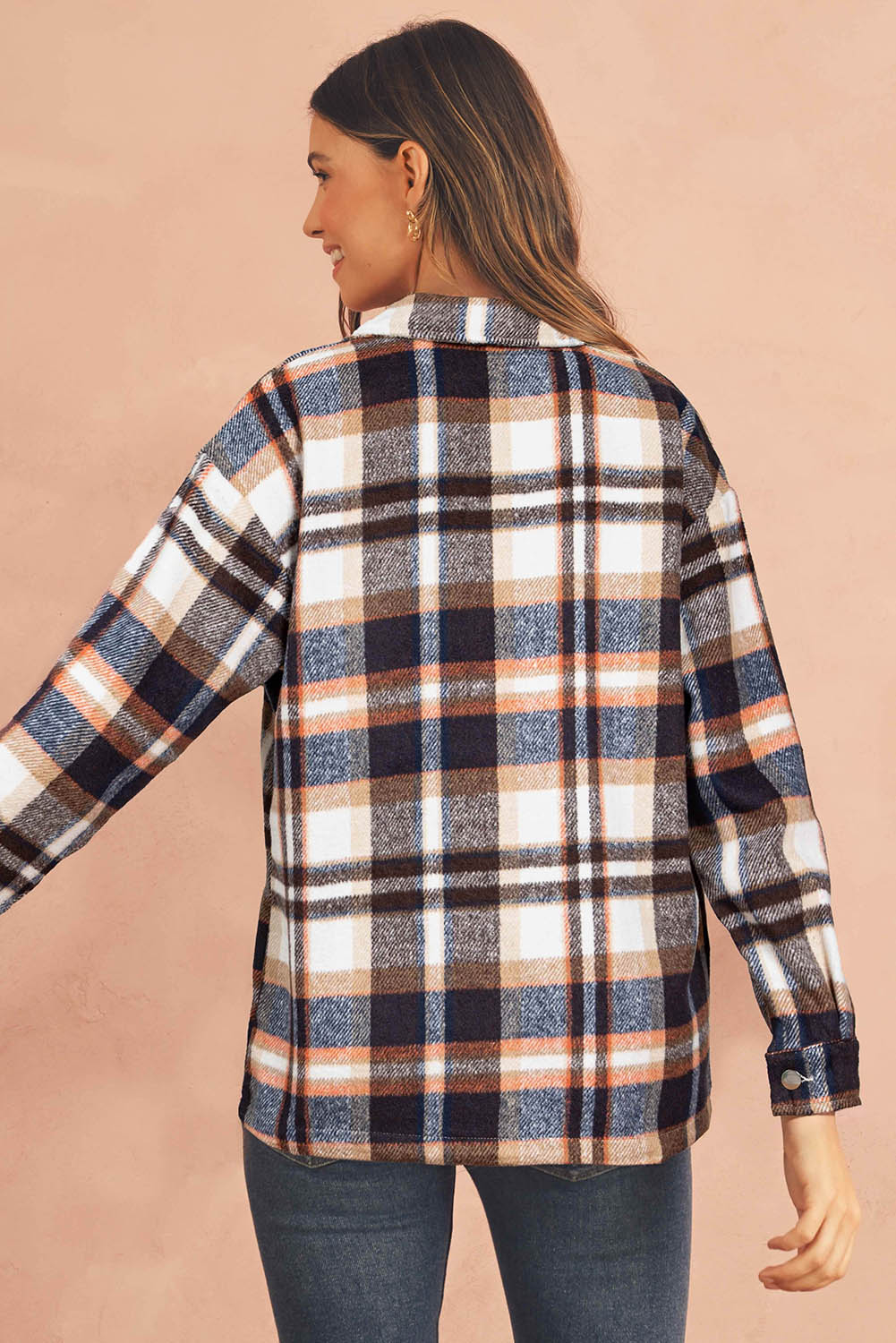 Women's Multicolor Plaid Shacket | Casual Button-Up Flannel Shirt Jacket