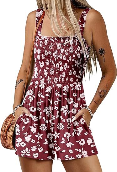 Women's Lightweight Chiffon Romper – Sleeveless Loose Fit Shorts