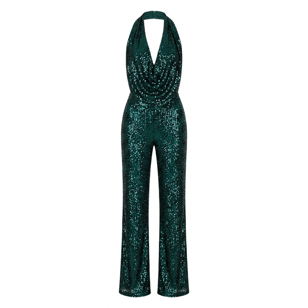Dark Green jumpsuit without a model