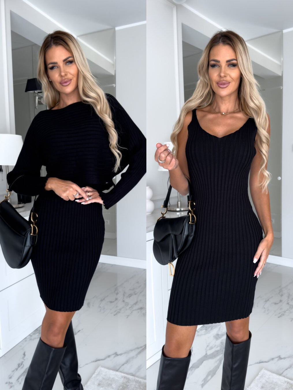 Women's Striped Top & Suspenders Skirt Set | 2-Piece Outfit