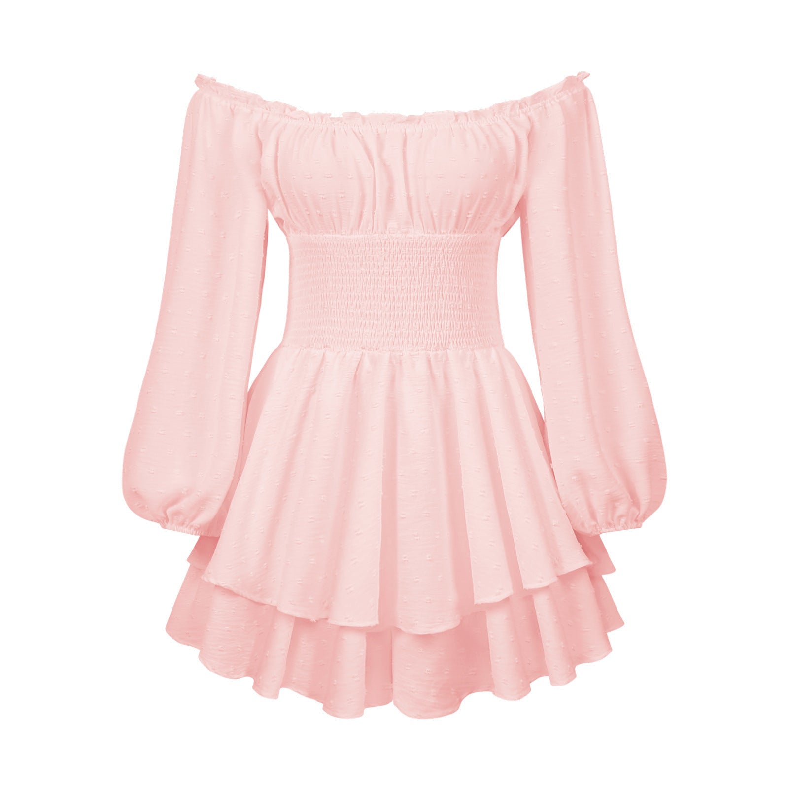 Women's Off-Shoulder Jumpsuit | Pleated Ruffle Sleeve Short Romper