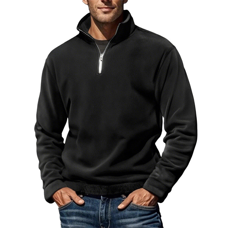 Men’s Polar Fleece Stand Collar Pullover