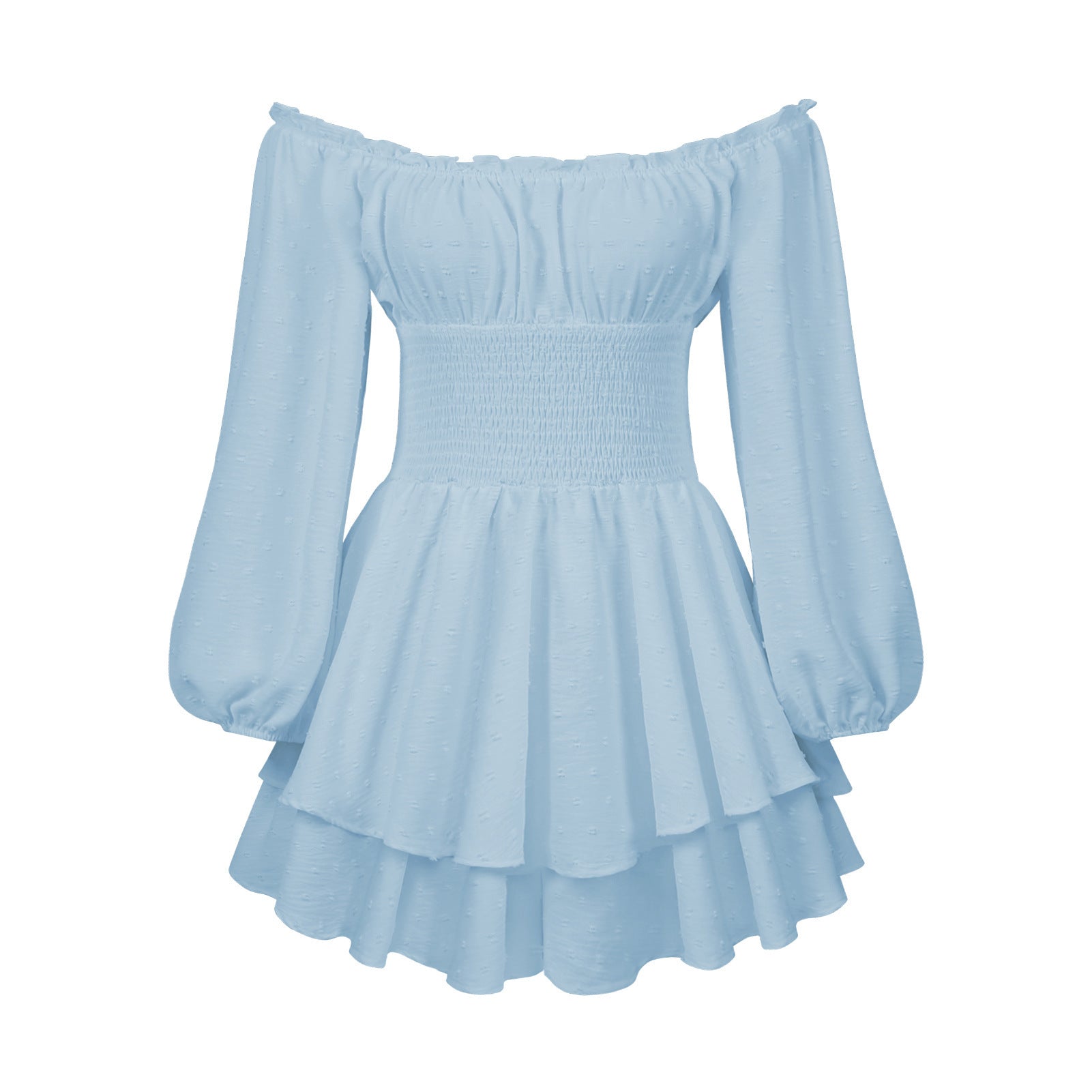 Women's Off-Shoulder Jumpsuit | Pleated Ruffle Sleeve Short Romper
