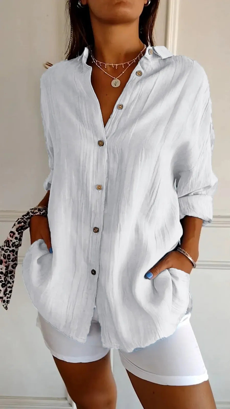 Women's Long Sleeve Button Shirt