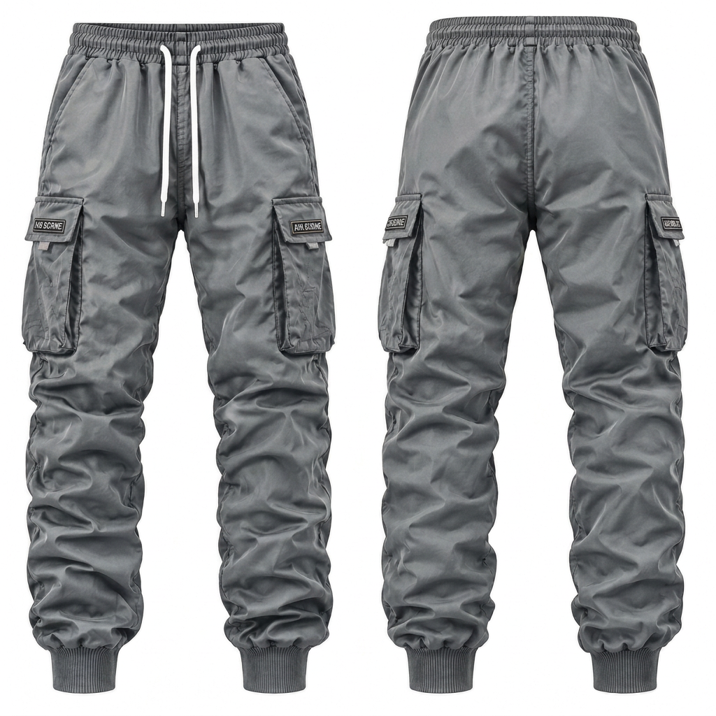 Gray cargo pants