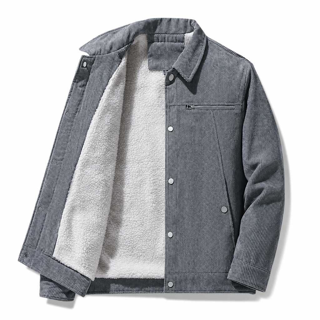 Gray jacket without fire graphic