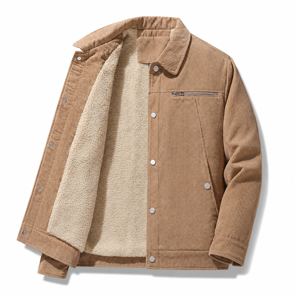 Khaki jacket without fire graphic
