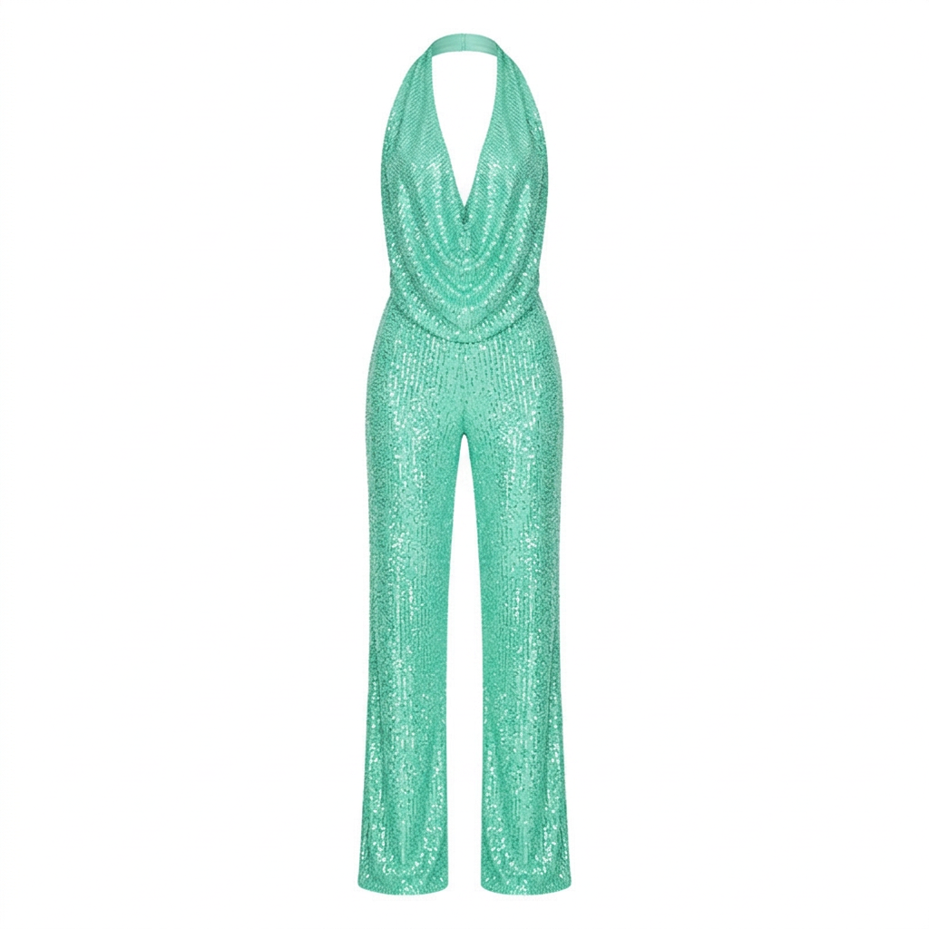 Light Green jumpsuit without a model