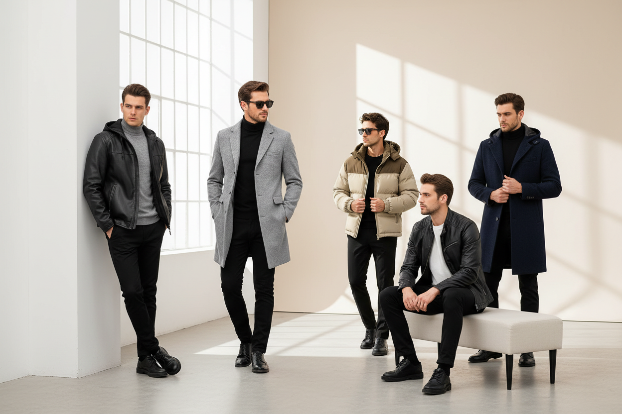 Men Outerwear & Jackets - Light Background