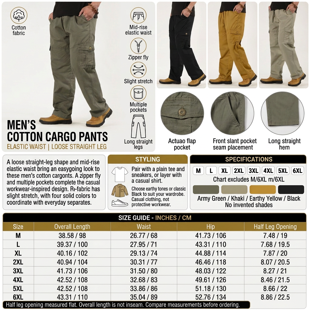 Original infographic with replacement size chart