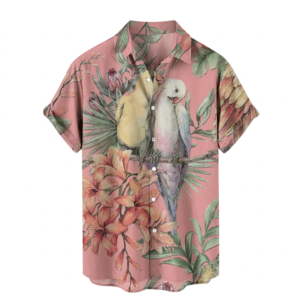 Pink tropical shirt clarity restoration