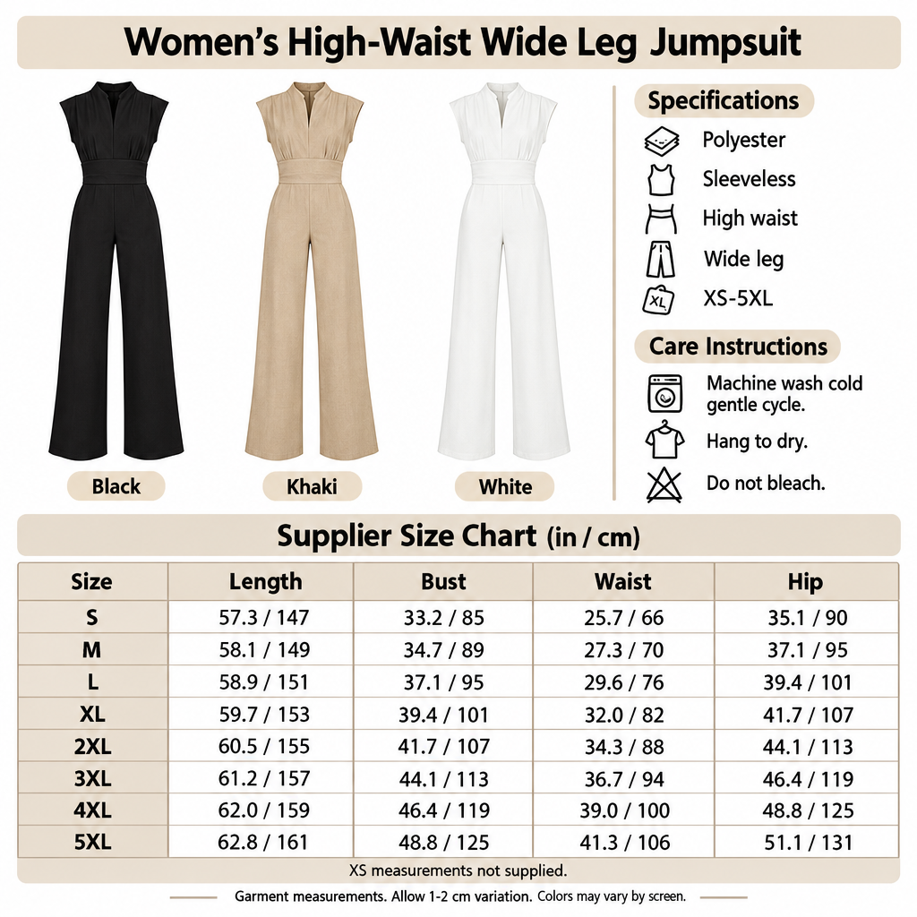 Replacement square high-waist jumpsuit infographic