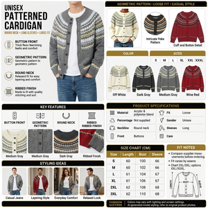 Revised cardigan infographic following the supplied example layout