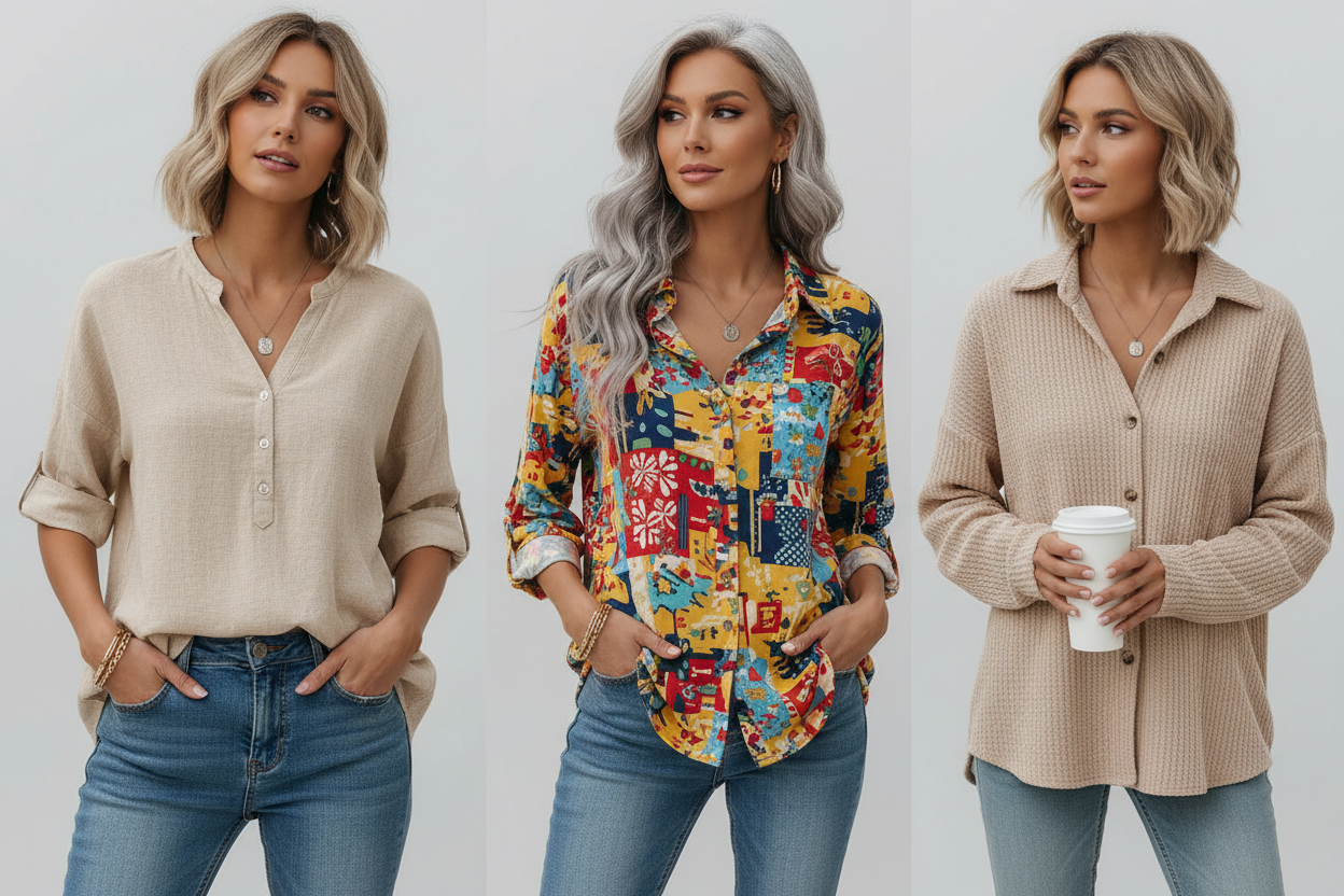 Tops & Blouses - Products 1, 4, 7, 9, 12