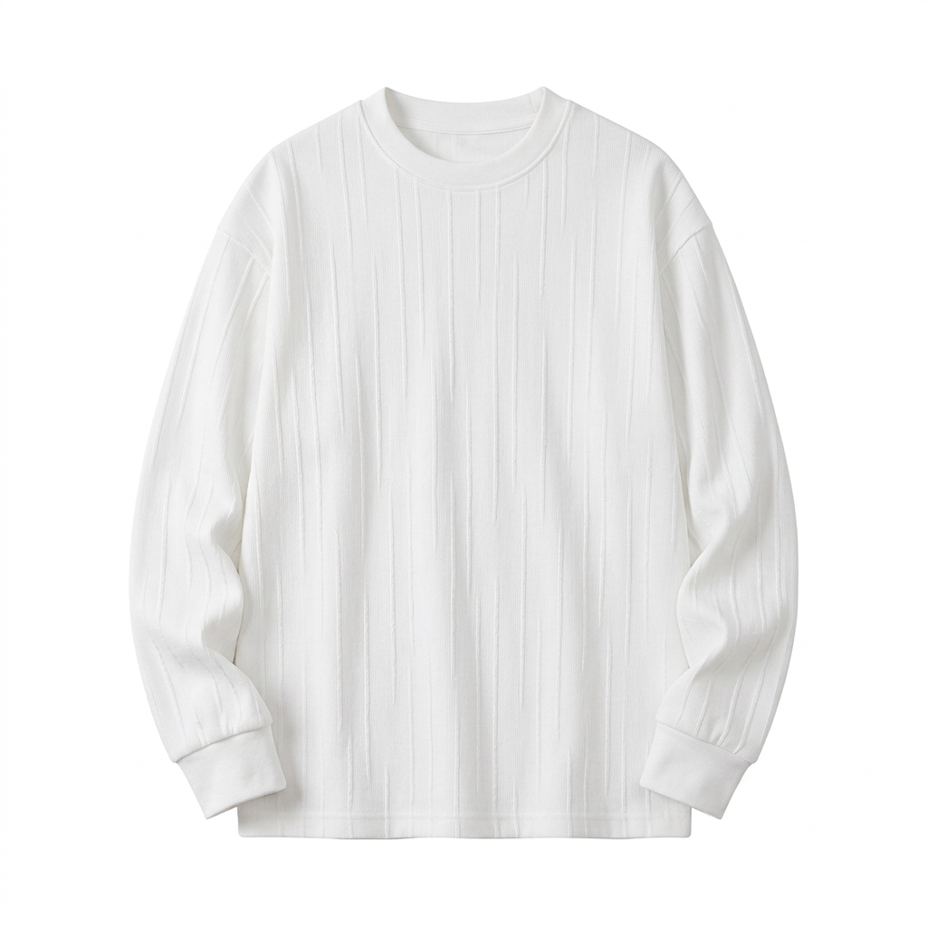 White textured shirt without model